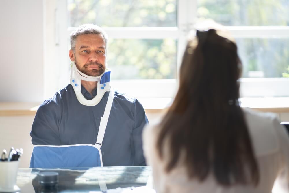 Injured worker filing for personal injury claims.